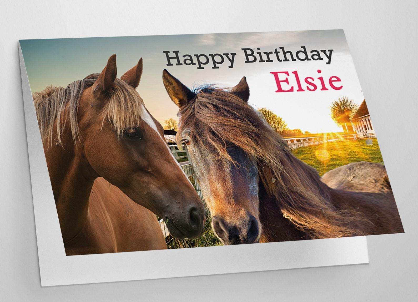 Personalised Horse Lovers Birthday Card