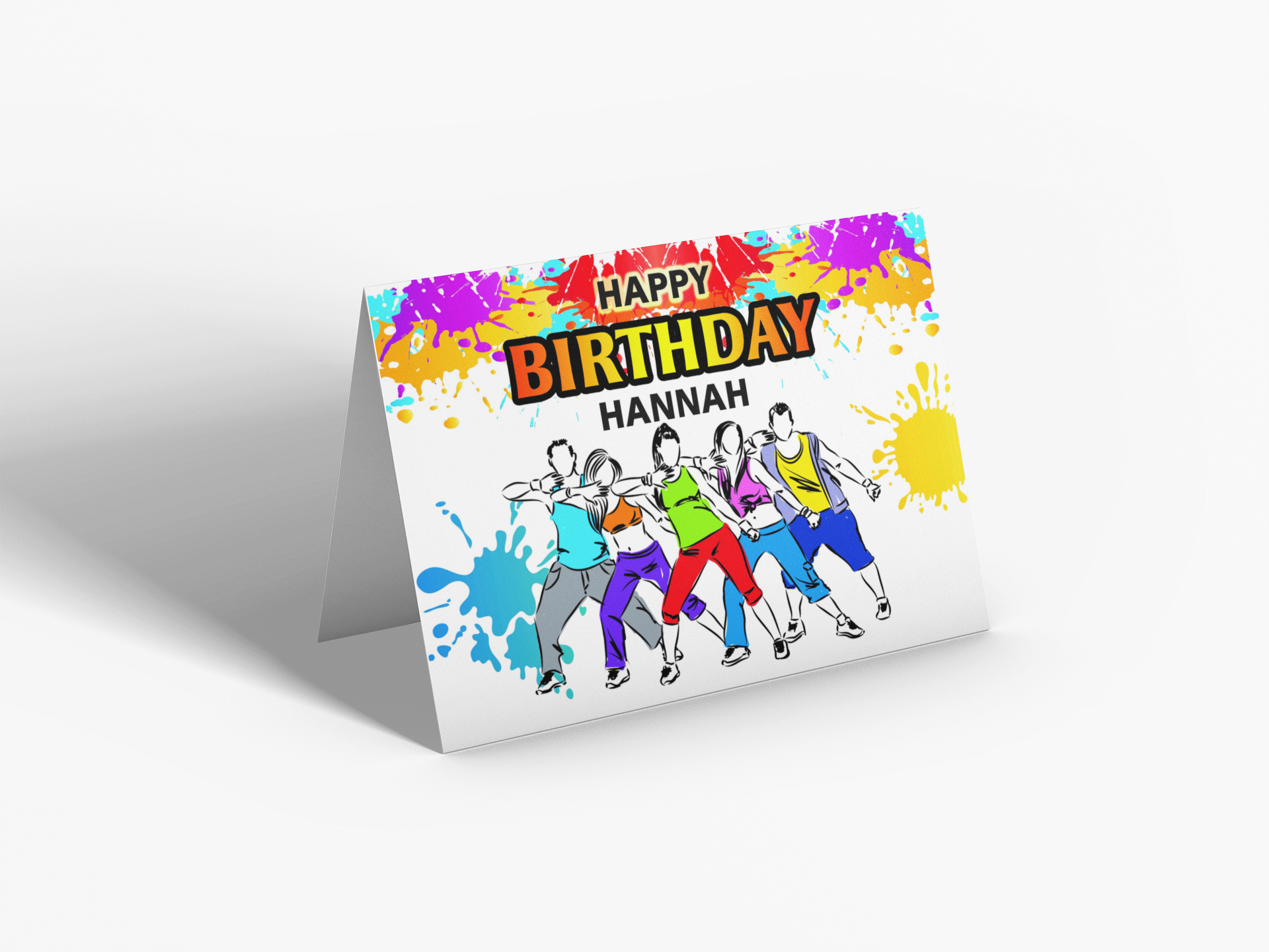 Dance Fitness Birthday Card Personalised