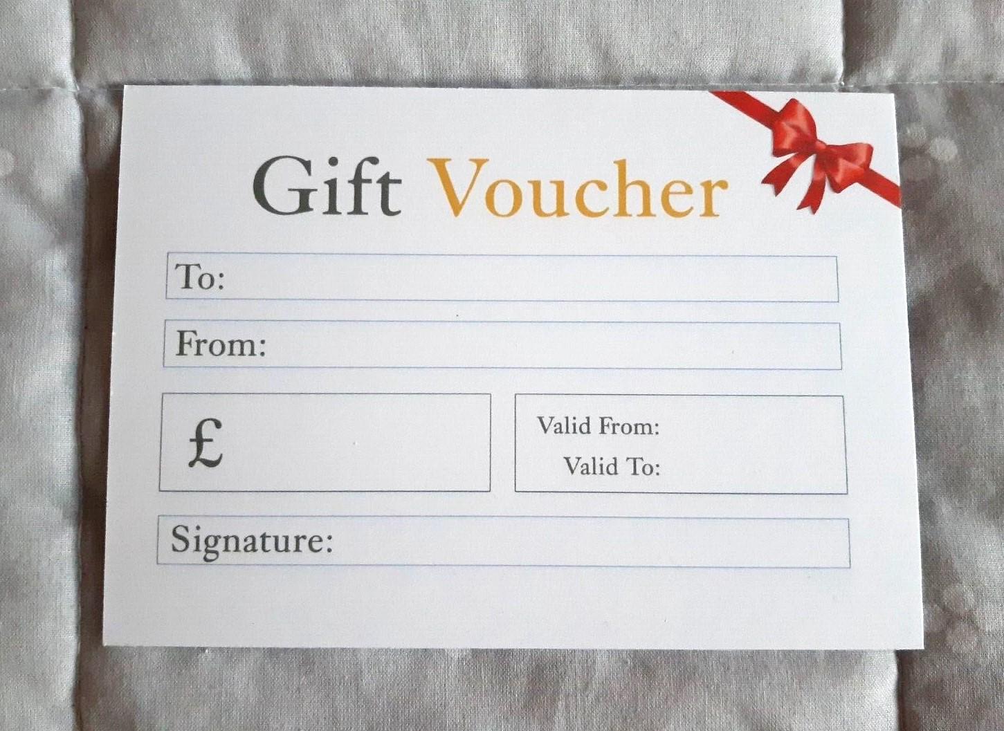 12 x Blank Gift Voucher Certificates