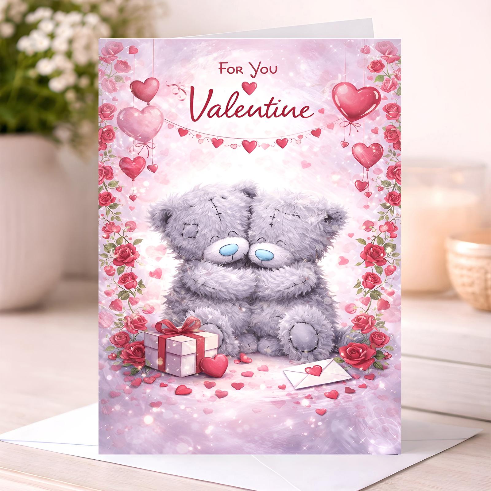 Valentine’s Day Card Cute Teddy Bears A5 Romantic Love Card